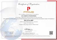 マハラニ製品生産工場が ISO 22716:2007を取得