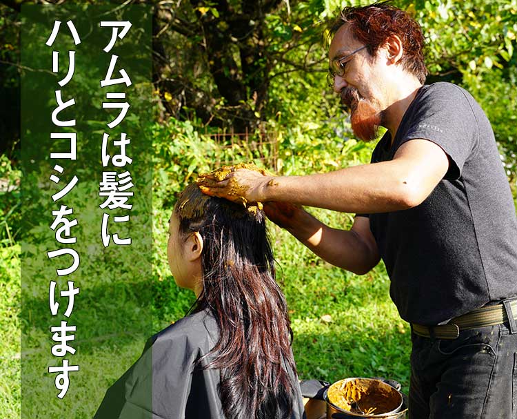 アムラは髪にハリとコシをつけます